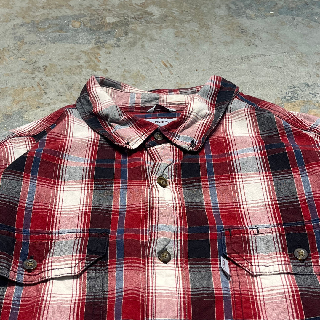 #4368 古着 Carhartt/カーハート/Long Sleeve Button Down Shirt/長袖ボタンダウンシャツ/チェック柄/RELAXED  FIT/リラックスドフィット/サイズXL