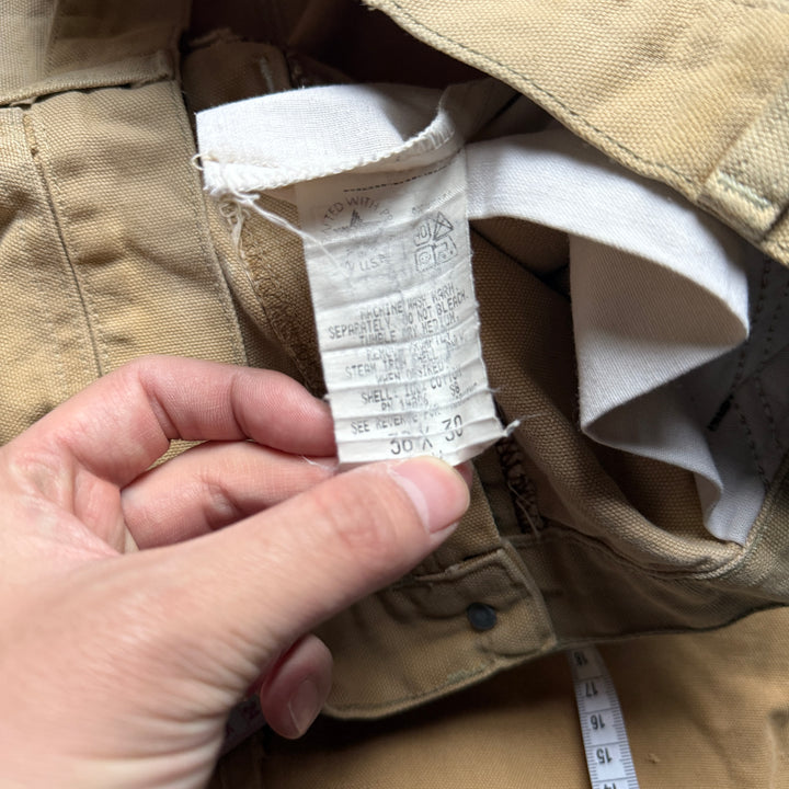 古着 USA製 80's Carhartt/カーハート/ダブルニーダック地クラッシュペインターパンツ/実寸サイズ34×29