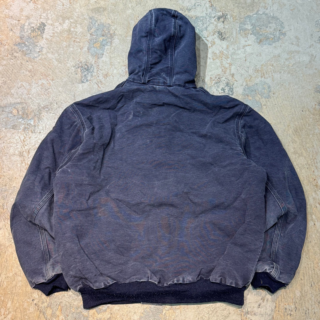 古着 USA製 Carhartt/ カーハート/ アクティブジャケット/ ダック地/ 企業ロゴ/ 裏地キルティング/ サイズXL