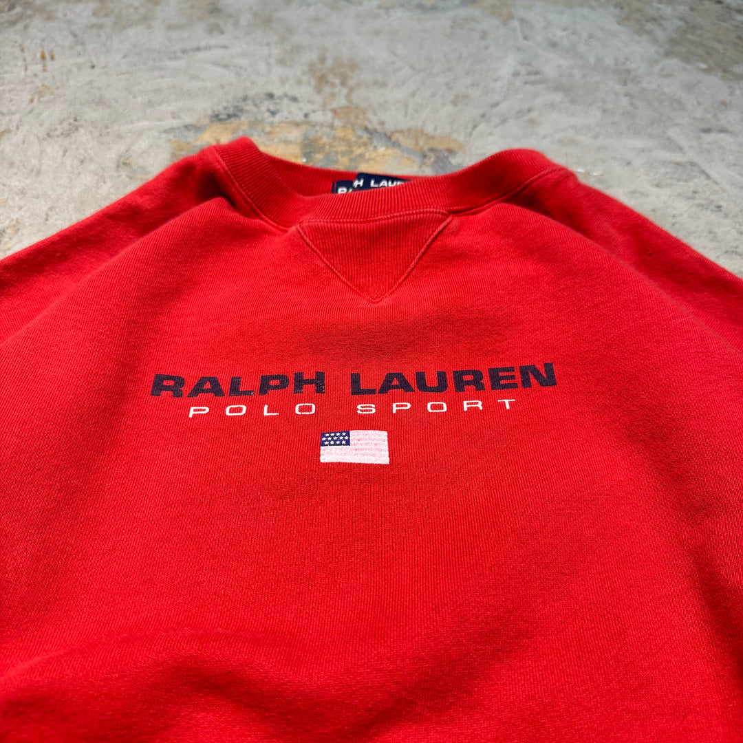 古着 90's RALPH LAUREN POLO SPORT/ ラルフローレンポロスポーツ/ クルーネックスウェット/ サイズM