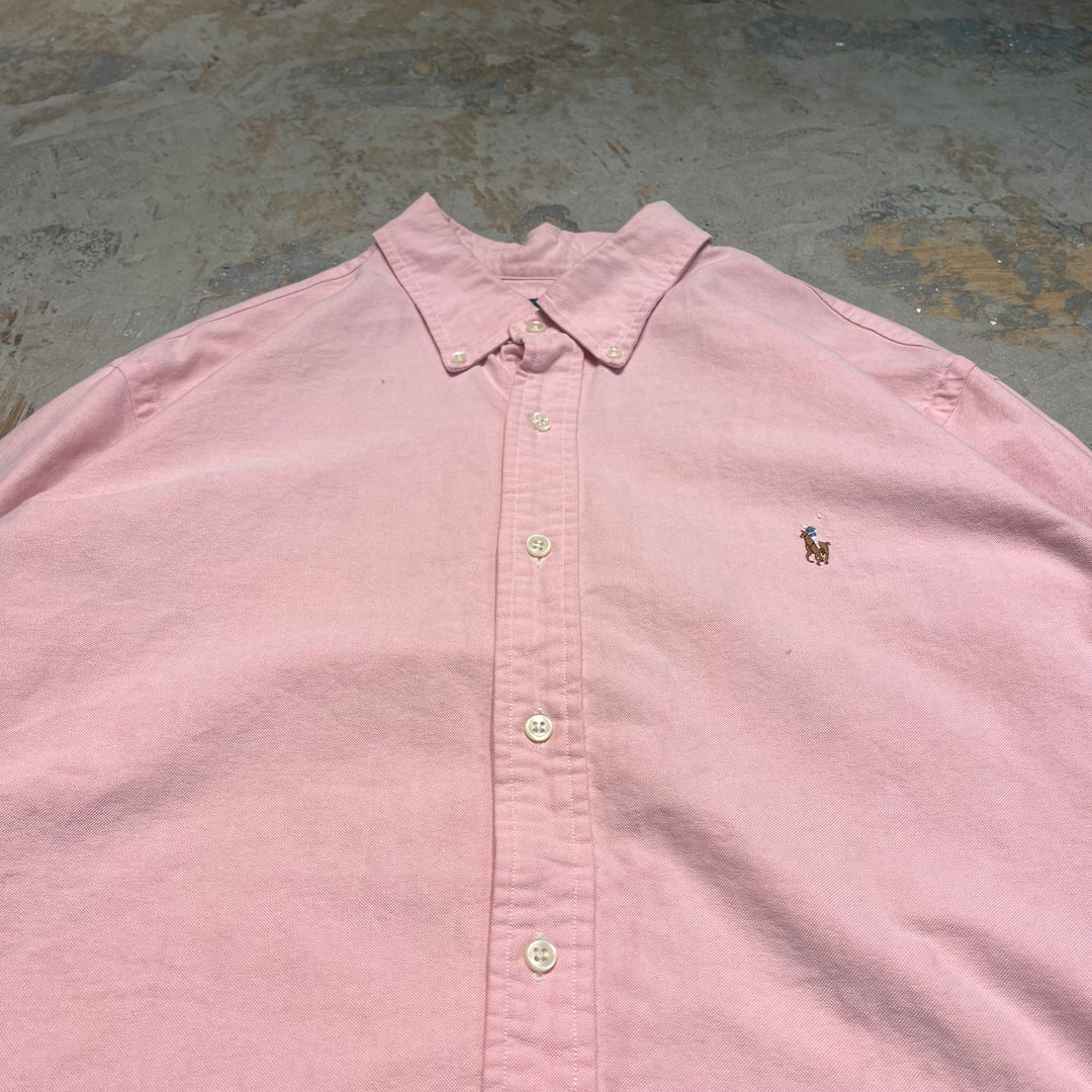 #4377 古着 Ralph Lauren/ラルフローレン/Long Sleeve Button Down Shirt/長袖ボタンダウンシャツ/サイズXL