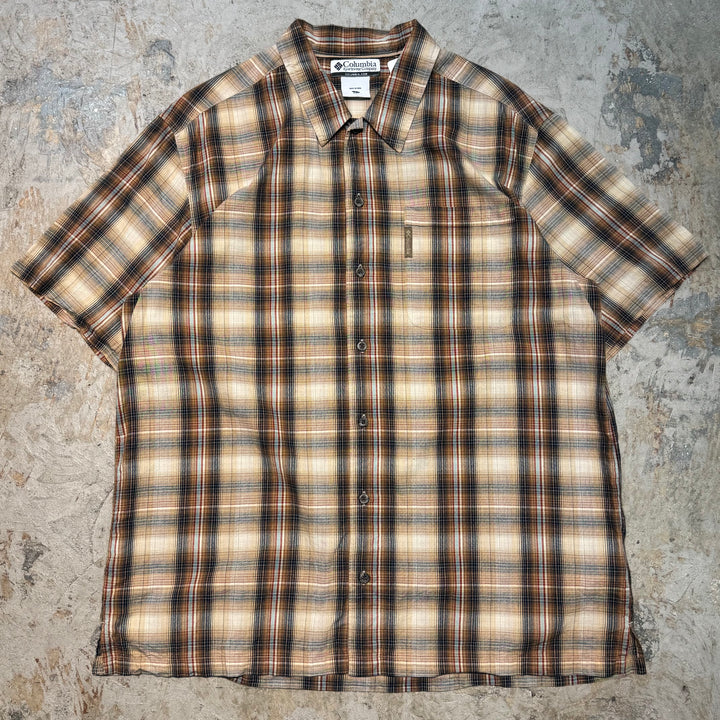 古着 Columbia/ コロンビア/ 半袖シャツ/ チェック柄/ サイズL