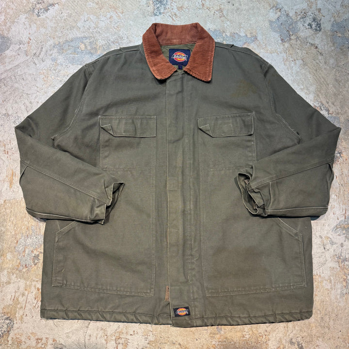 古着Dickies/ ディッキーズ/ ダックワークジャケット/ 襟コーデュロイ/サイズL
