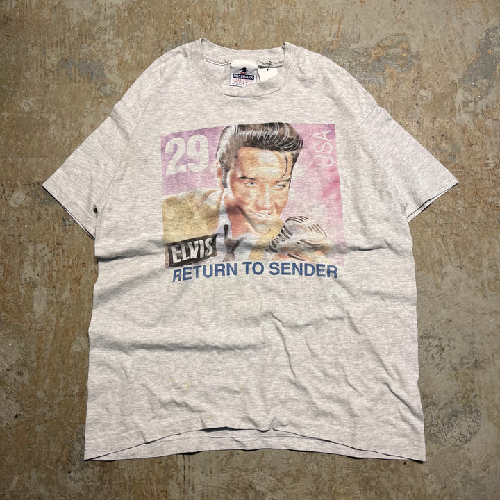 #4669 古着 90's USA製//エルビス・プレスリー/ヴィンテージ シングルステッチ Tシャツ/サイズXL相当