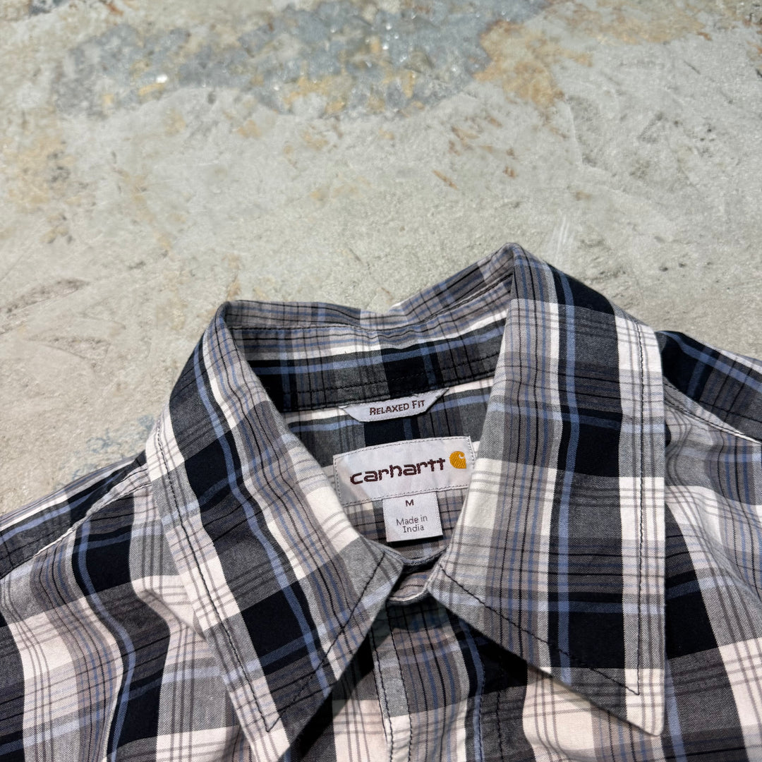 古着 carhartt/ カーハート/ ボタンダウン半袖シャツ/ チェック柄/ サイズM