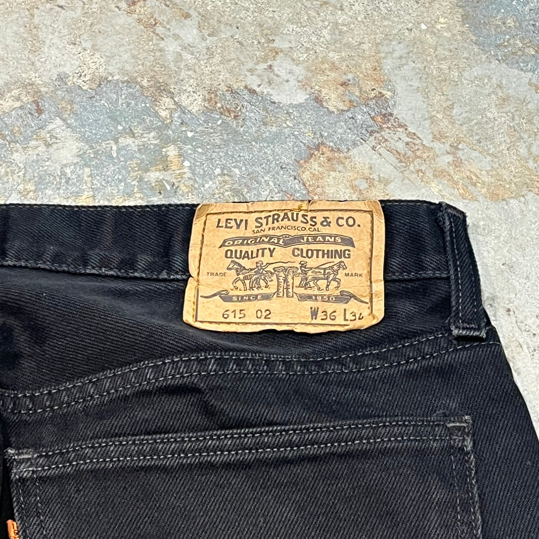 #4432 古着 Levi's/リーバイス/Black Denim Pants/ブラックデニムパンツ/615/MADE IN UK/サイズ36×34