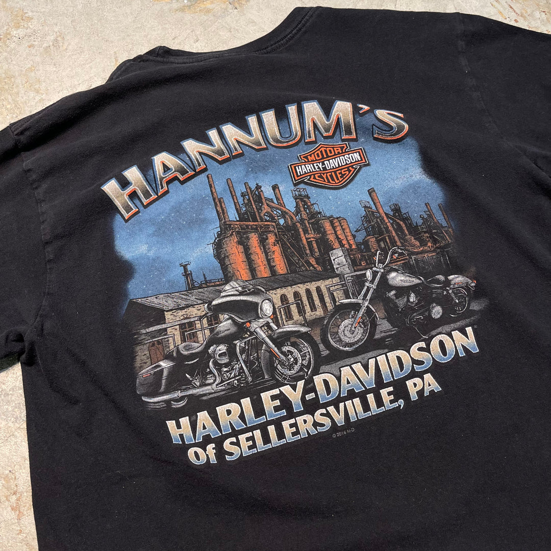 古着 USA製 Harley-Davidson/ハーレーダビッドソン/ プリントTシャツ/ サイズL