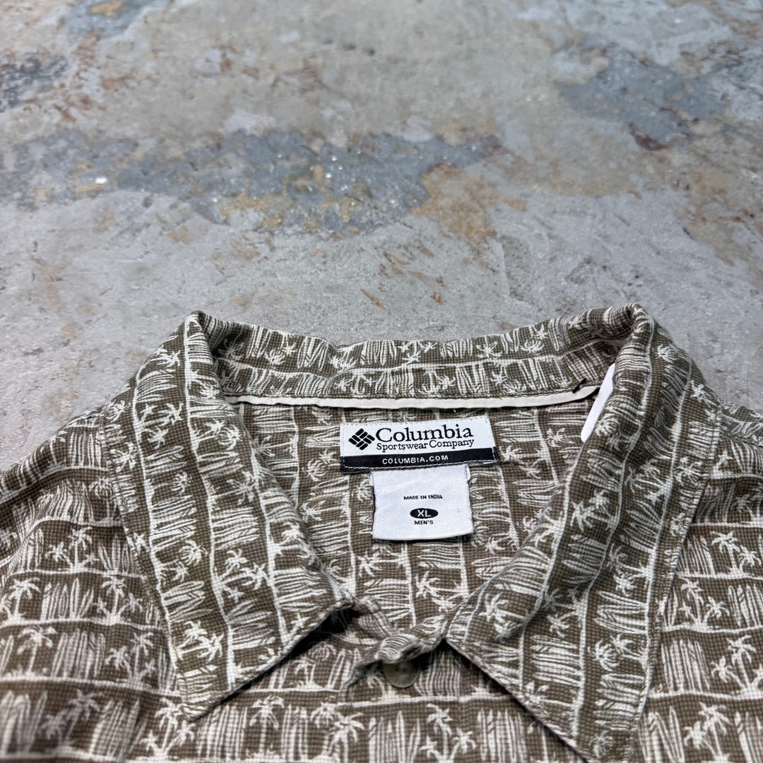 古着 Columbia/ コロンビア/ 半袖シャツ/ 総柄/ サイズXL