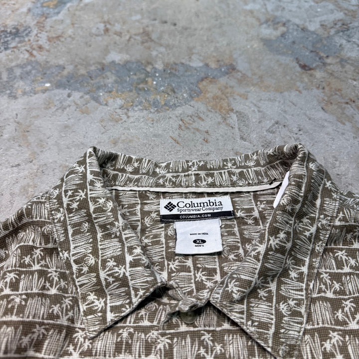 古着 Columbia/ コロンビア/ 半袖シャツ/ 総柄/ サイズXL