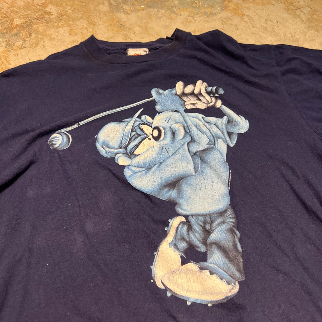 古着 97's ルーニーテューンズ/ワーナーブラザース/ヴィンテージ シングルステッチ Tシャツ/サイズL