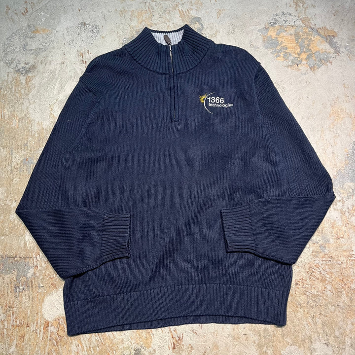 #3364 L.L.Bean/エルエルビーン/Half zip knit/ハーフジップニット/企業ロゴ/サイズ L