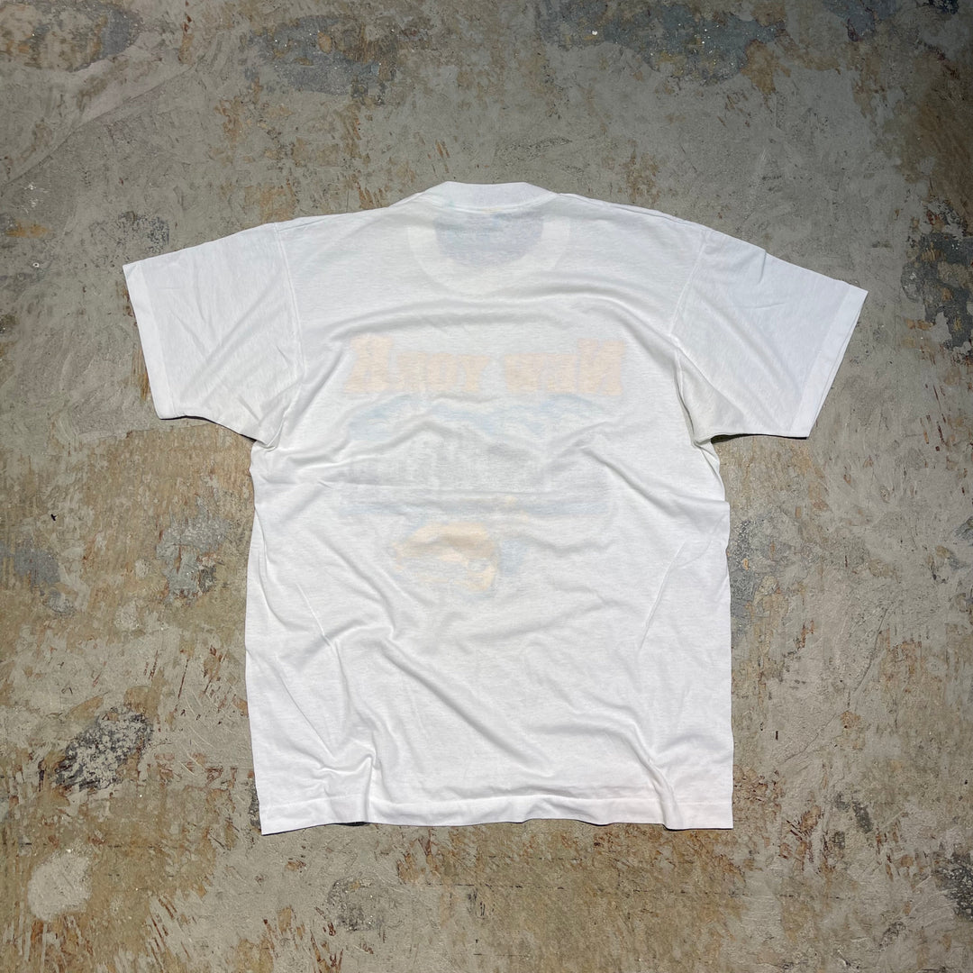 #4471 古着 88's Vintage/short sleeve Print t-shirt Tee/半袖プリントTシャツ/NEW YORK/シングルステッチ/サイズL-XL相当