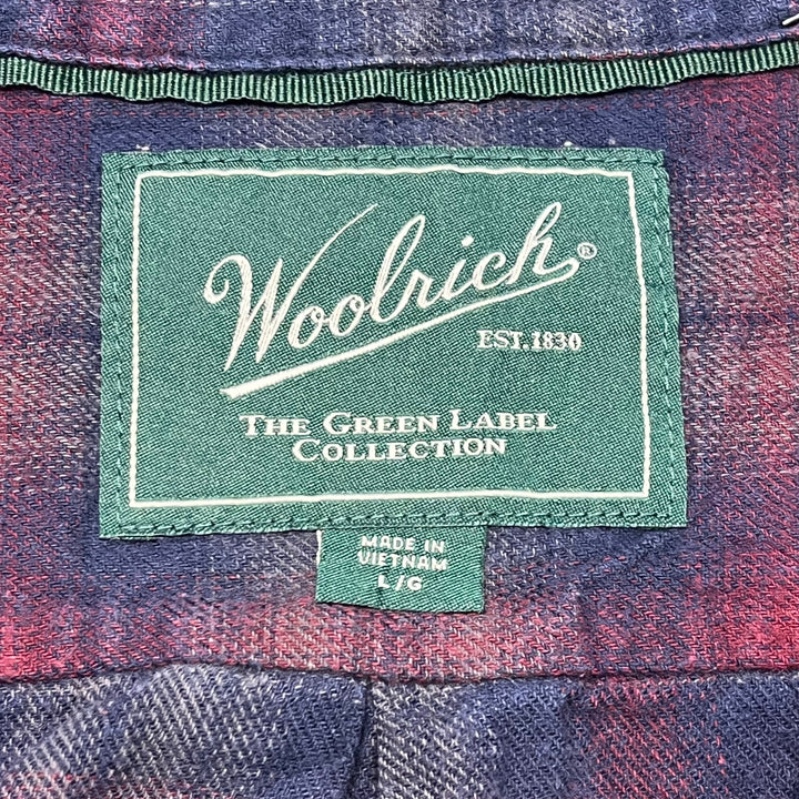 古着 WOOLRICH/ ウールリッチ/ コットンフランネルシャツ/ チェック柄/ リメイク/ サイズL