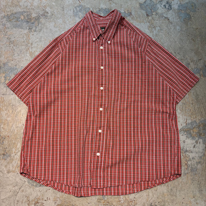 古着 Eddie Bauer/エディー･バウアー/ ボタンダウン半袖シャツ/ チェック柄/ サイズXL