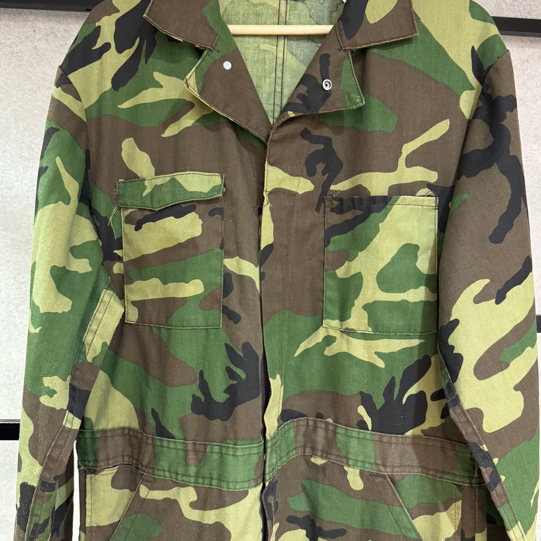 古着 Dickies/ ディッキーズ/ ジャンプスーツ/ つなぎ/ ウッドランドカモ柄/サイズXL相当
