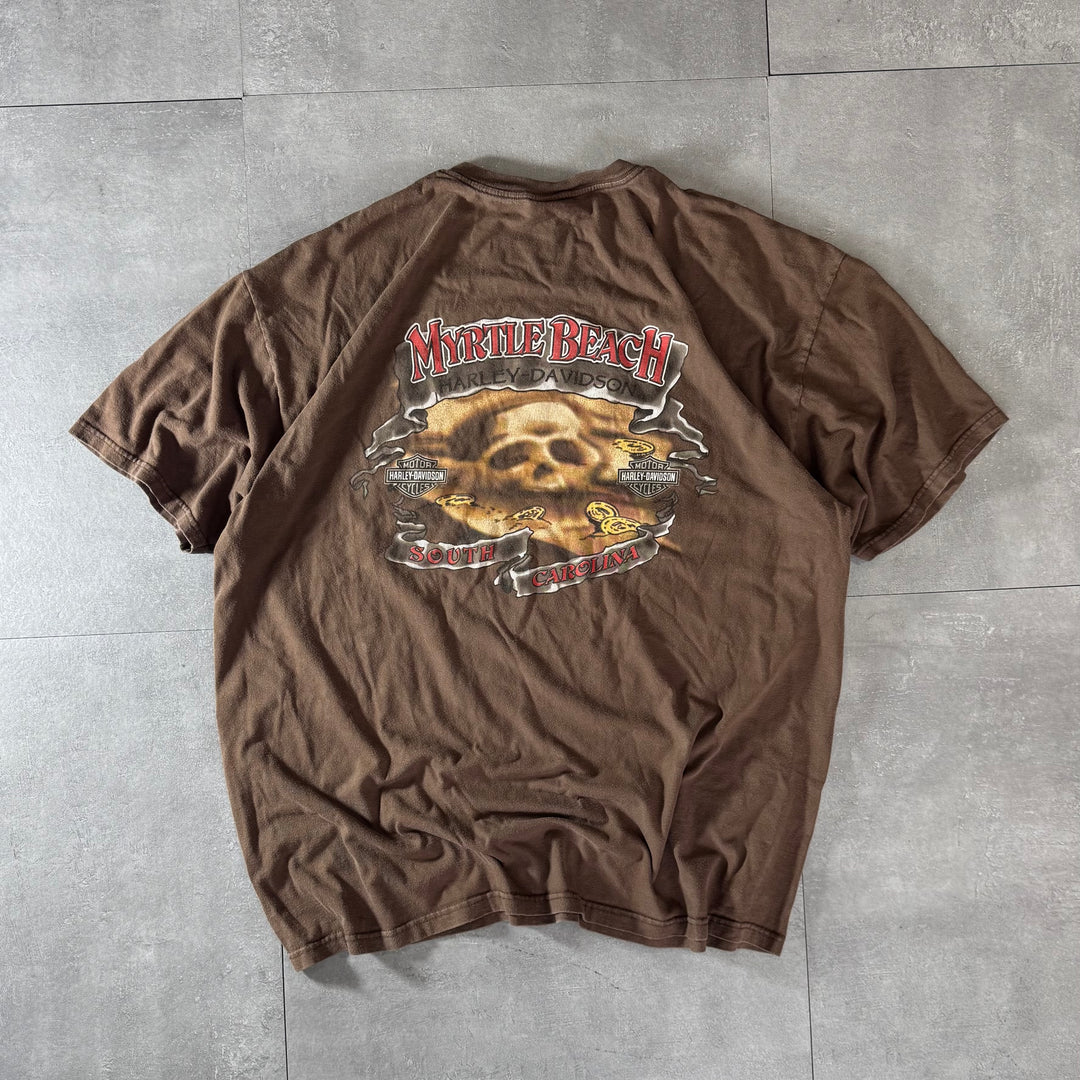 古着 USA製 Harley-Davidson ハーレーダビッドソン プリントTシャツ サイズ2XL