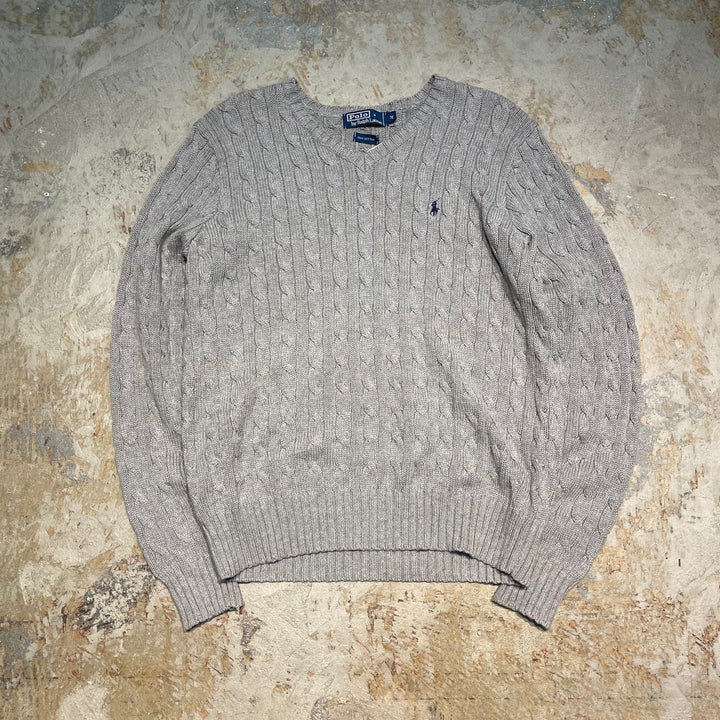 #3693古着/ラルフローレン/POLObyRalphLauren/コットンニット/Cottonknit/Ｖネック/サイズM