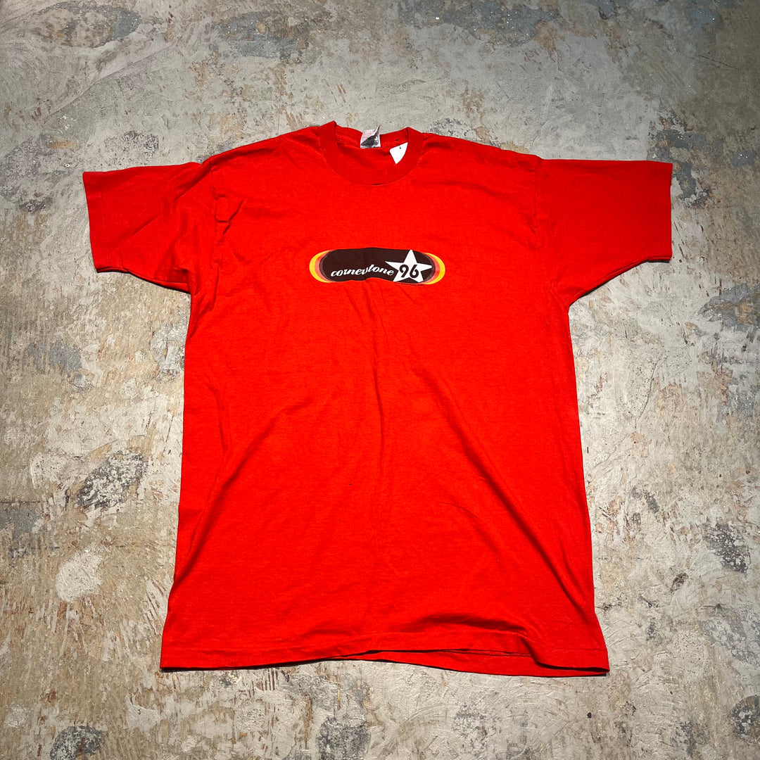 古着 USA製 90's Cornerstone 96 / ヴィンテージ シングルステッチ プリントTシャツ/サイズXXL