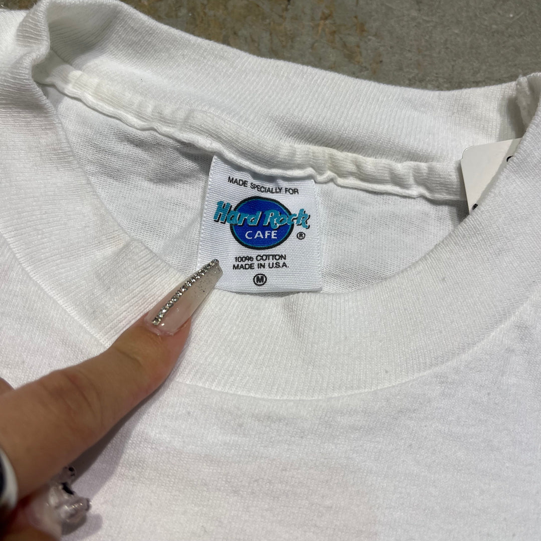 古着 USA製 90's HARD ROCK CAFE Las Vegas/ハードロックカフェ/企業系/プリントTシャツ / サイズM