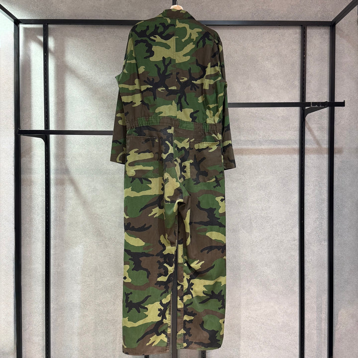 古着 Dickies/ ディッキーズ/ ジャンプスーツ/ つなぎ/ ウッドランドカモ柄/サイズXL相当
