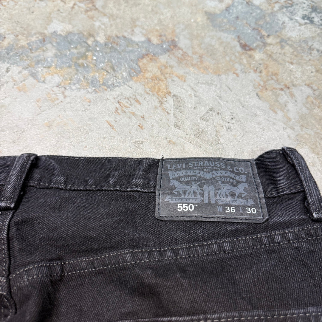 古着 Levi's/リーバイス/ブラックデニムパンツ/550/実寸サイズ35×30