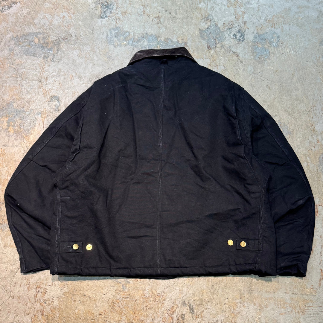 古着 USA製 Carhartt/ カーハート/ トラディショナルジャケット/ ダック地/ 裏地キルティング/ 襟コーデュロイ/ サイズXXXL相当