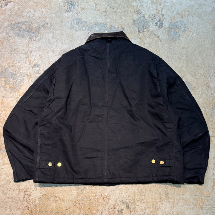 古着 USA製 Carhartt/ カーハート/ トラディショナルジャケット/ ダック地/ 裏地キルティング/ 襟コーデュロイ/ サイズXXXL相当
