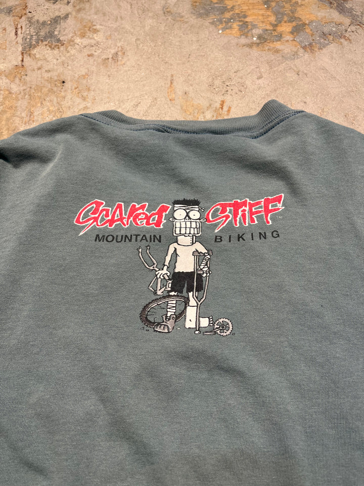 #MA113 古着 USA製 95's SCARED STIFF mountain biking/怖いマウンテンバイク/ヴィンテージ シングルステッチ Tシャツ/サイズXL