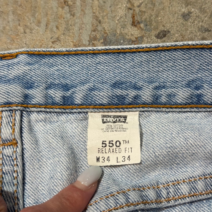 古着 USA製 00's Levi's/ リーバイス/ Denim Pants/デニムパンツ/ 550/ 実寸サイズ33×33