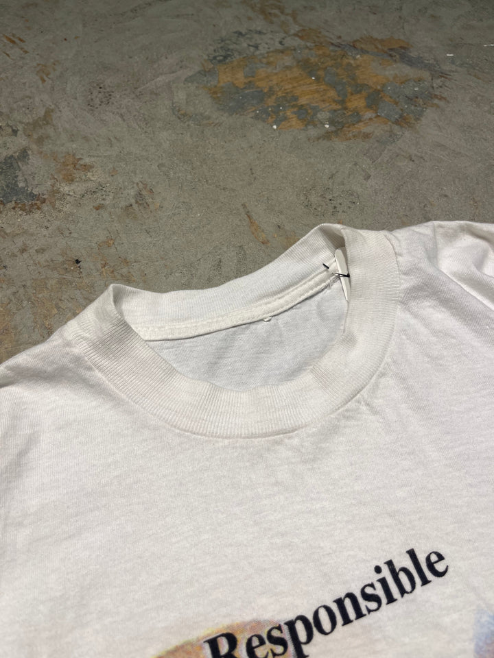#MA122 古着 90's To Those Responsible/アンクルサム/ヴィンテーシングルステッチ Tシャツ/サイズM
