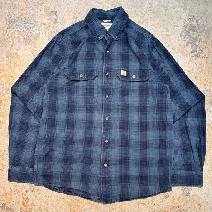 古着 carhartt/カーハート/ ボタンダウン長袖シャツ/ チェック柄/ サイズM