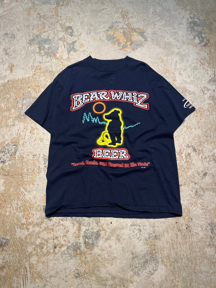 #MA116 古着 USA製 90s BEARWHIZ BEER/ビール会社 企業系/ヴィンテーシングルステッチ Tシャツ/サイズL