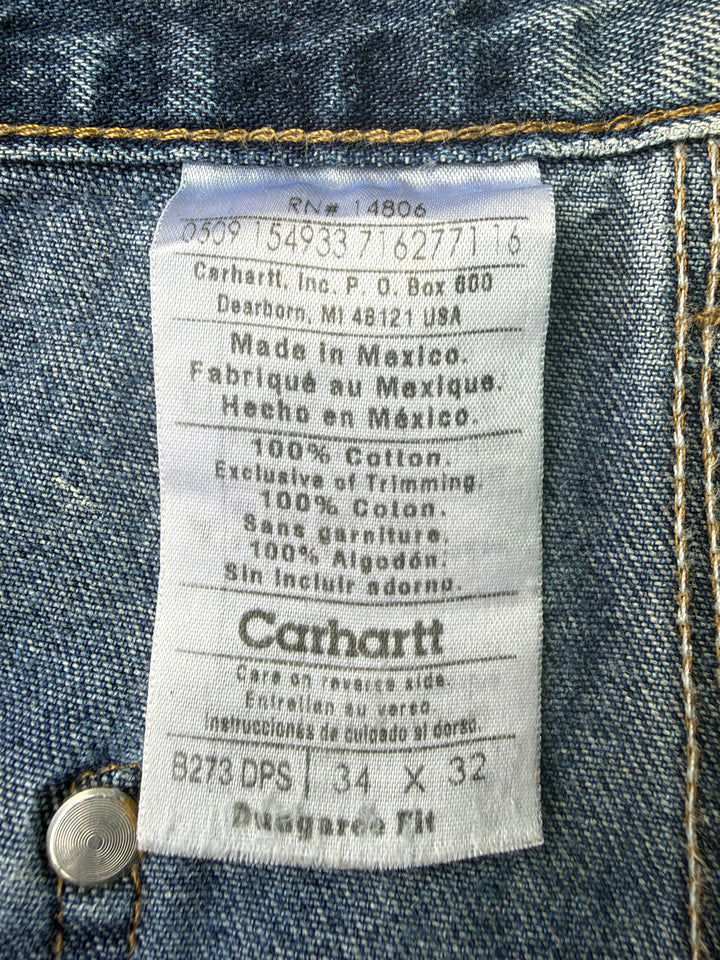 Carhartt Distressed Double Knee Denim Pants W34 L32