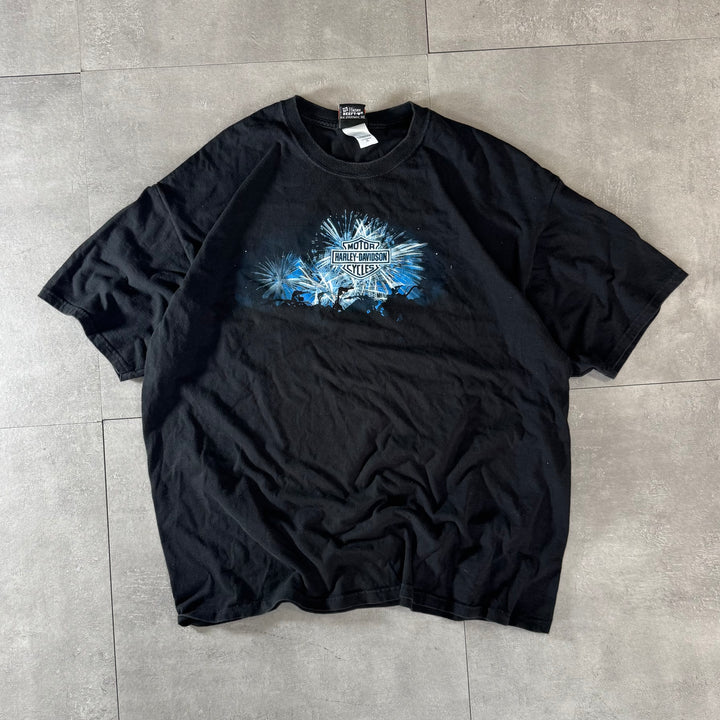 古着 USA製 Harley-Davidson ハーレーダビッドソン プリントTシャツ サイズ2XL