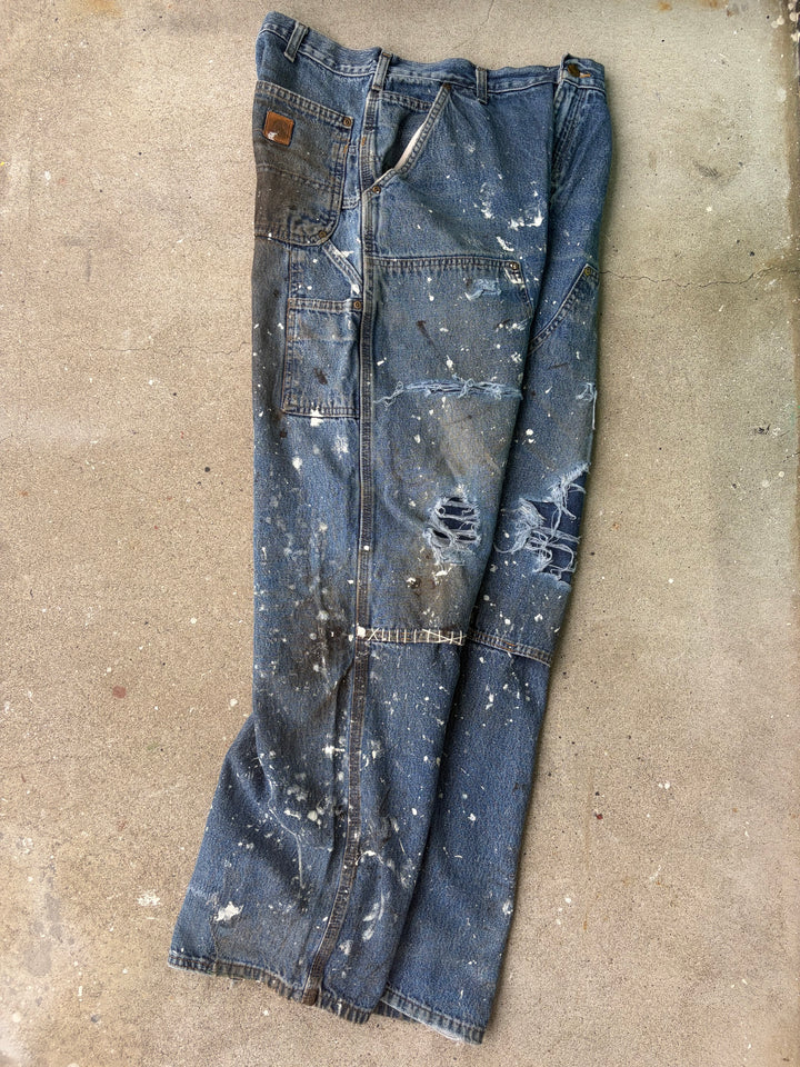 Carhartt Distressed Double Knee Denim Pants W34 L32