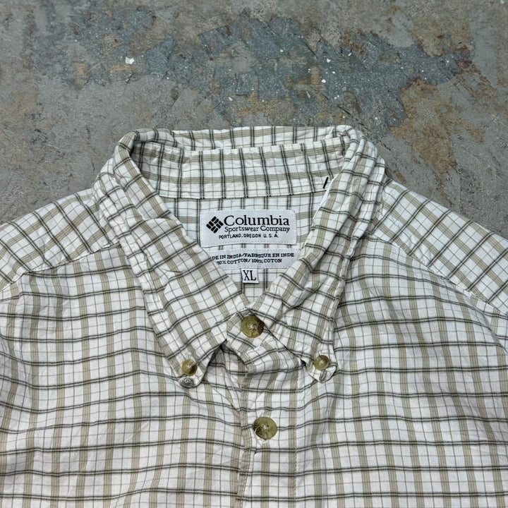 古着 Columbia/ コロンビア/  ボタンダウン半袖シャツ/ チェック柄/ サイズXL