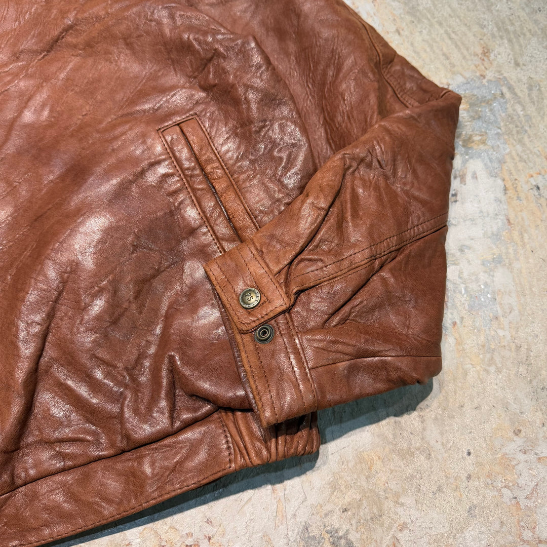 古着 Wilsons Leather/ ジップアップレザージャケット/ サイズS