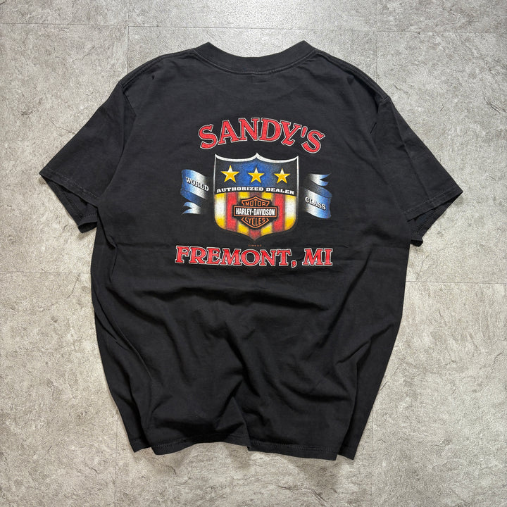 古着 USA製 99's Harley-Davidson ハーレーダビッドソン プリントTシャツ アメカジ サイズXL
