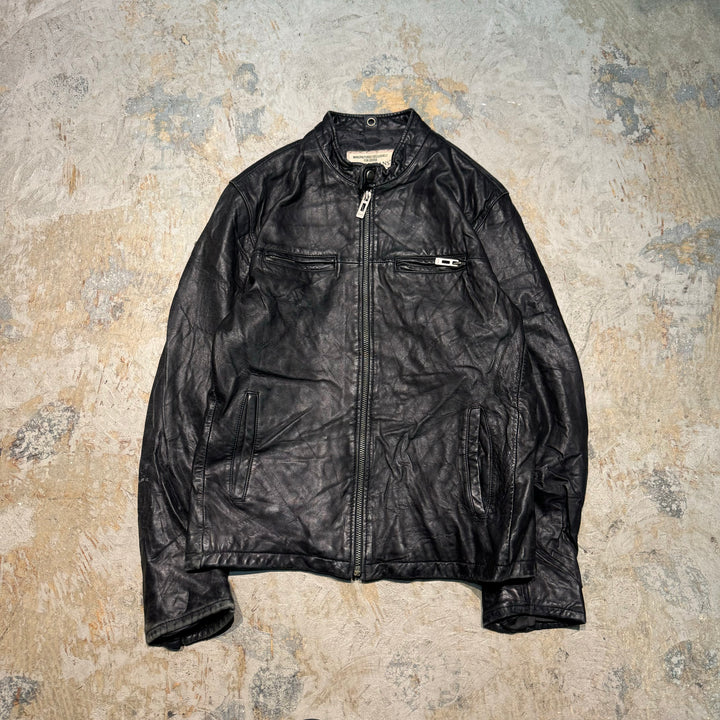 古着 GUESS JEANS/ ゲス ジーンズ/ 本革ジップアップレザージャケット/ ラム/ サイズM