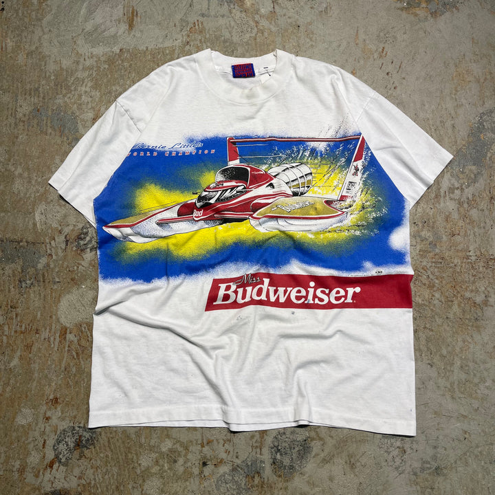 #4719 古着 93's Budweiser バドワイザー/シングルステッチ ヴィンテージ Tシャツ/企業系 /サイズL相当