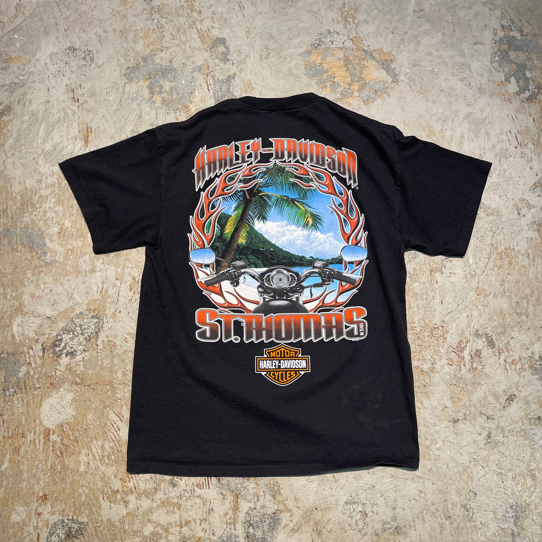 古着 Harley-Davidson/ハーレーダビッドソン/ST.THOMAS/プリントTシャツ/サイズL