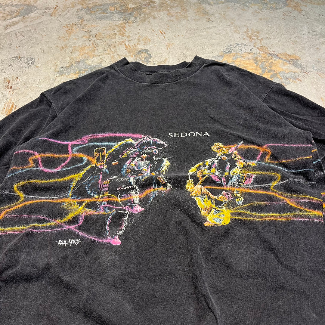 #4532 古着 unknow/short sleeve print t-shirt Tee/半袖プリントTシャツ/シングルステッチ/サイズ2XL相当