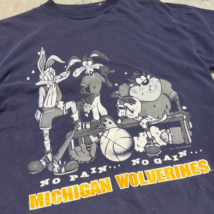 古着 96's ルーニーテューンズ/ワーナーブラザース/ヴィンテージ シングルステッチ Tシャツ/サイズM相当