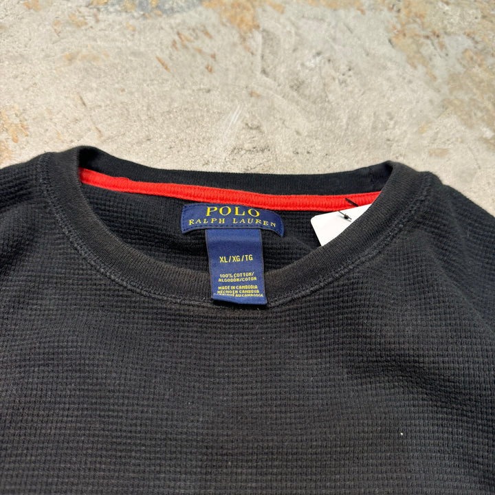 古着 POLO RALPH LAUREN/ポロラルフローレン/ クルーネックワッフルロングスリーブTシャツ/ サイズXL
