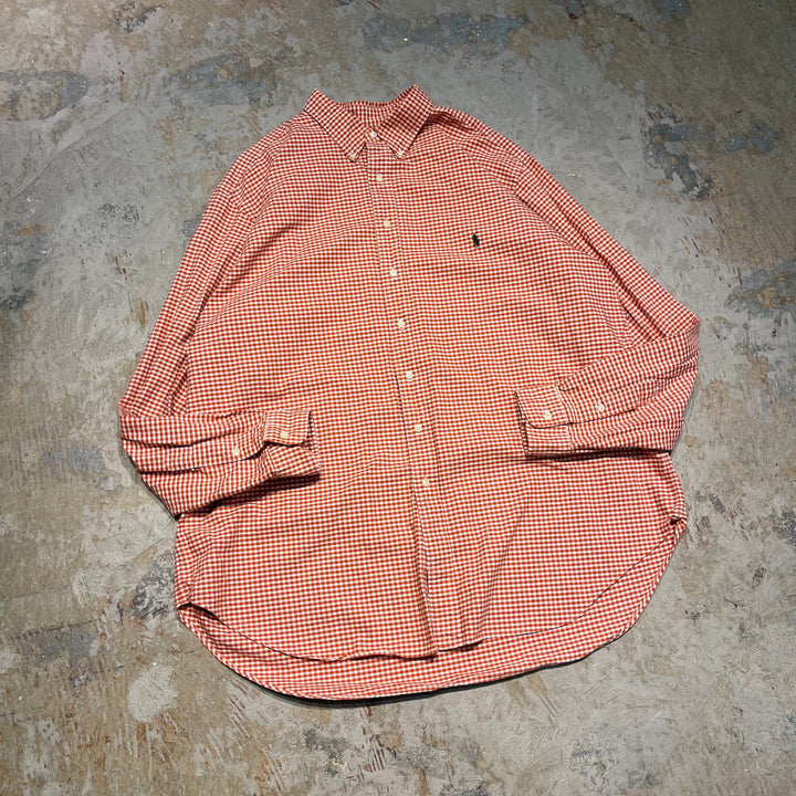 #4334 Ralph Lauren/ラルフローレン L/S B.D Shirts/ボタンダウンシャツ/CLASSIC FIT/ギンガムチェック/サイズ2XLT/2TGT