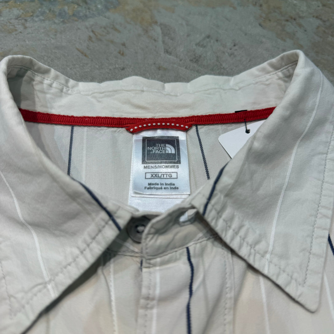 古着 THE NORTH FACE/ザ ノースフェイス/ボタンダウン半袖シャツ/ストライプ柄/サイズXXL