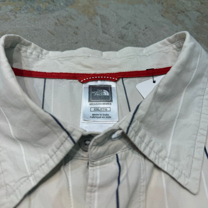 古着 THE NORTH FACE/ザ ノースフェイス/ボタンダウン半袖シャツ/ストライプ柄/サイズXXL