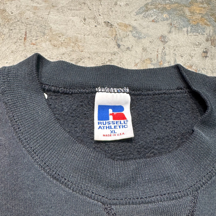 古着 USA製 90's~ RUSSELLATHLETIC/ ラッセル アスレチック/ クルーネックブランクスウェット/ 無地/ Vガゼット/ サイズXL