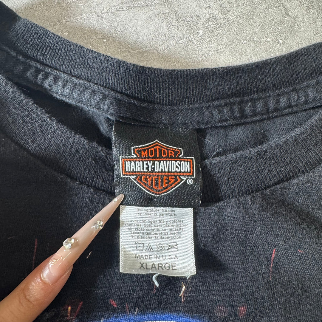 古着 USA製 Harley-Davidson ハーレーダビッドソン プリントTシャツ サイズXL