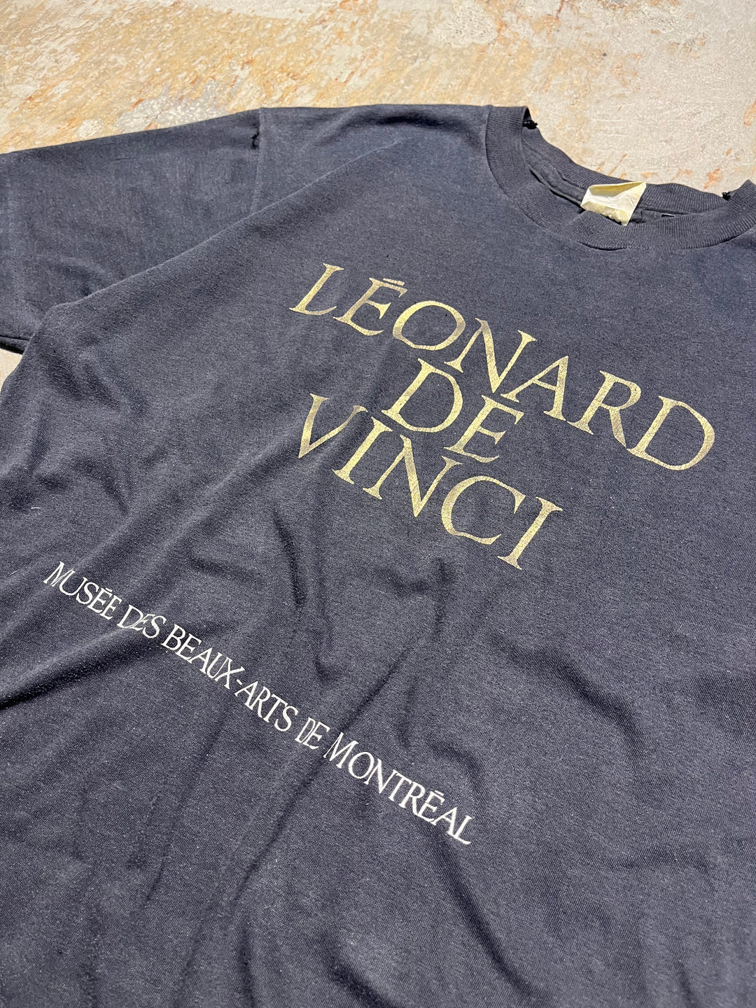 #MA131 古着 レオナルド・ダ・ヴィンチ/モントリオール美術館/ヴィンテージ シングルステッチ Tシャツ/サイズM